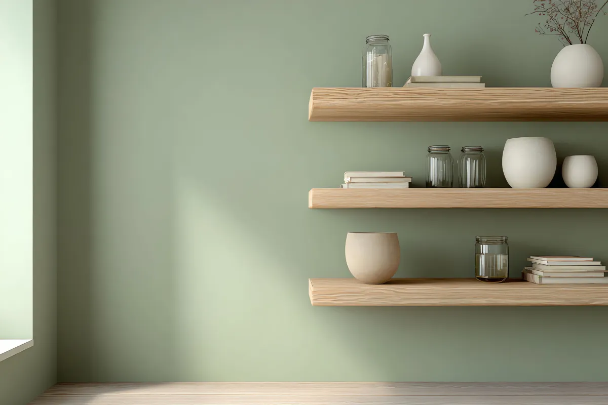 Zwevende wandplank van mangohout geeft jouw interieur in 1 keer een duurzame en stijlvolle upgrade